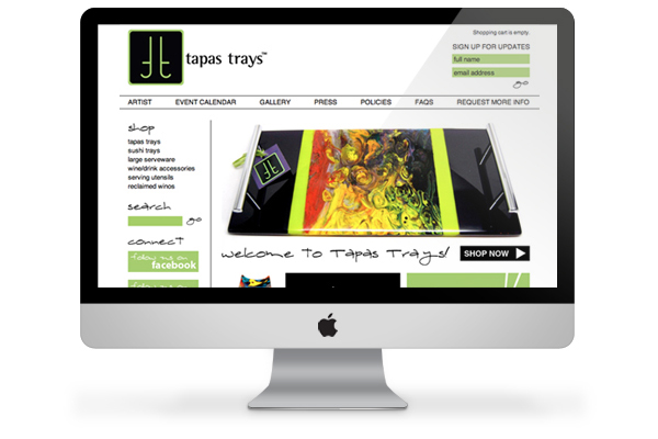 Tapas Trays | eCommerce Web and Print Design by Emily M. Thompson | Indie Shopography