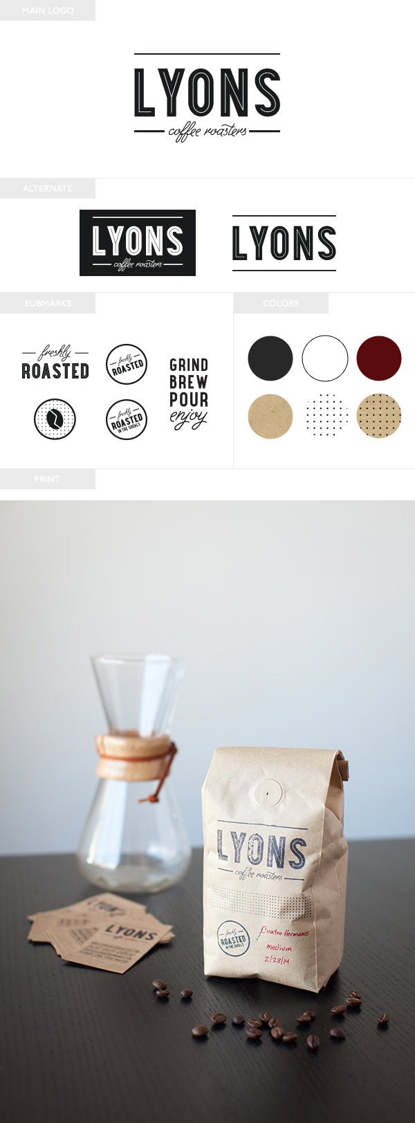Lyons Coffee Roasters | Brand Design and Development for Lyons Coffee Roasters by Indie Shopography by Emily M. Thompson | Indie Shopography