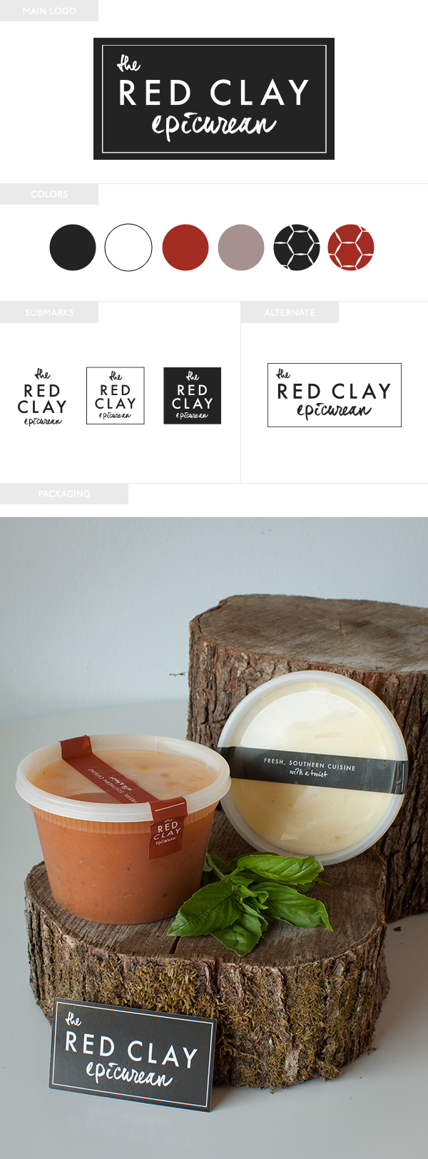 The Red Clay Epicurean | Brand, Package and Print Design for The Red Clay Epicurean by Emily M. Thompson | Indie Shopography